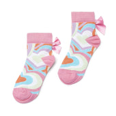 A'Dee Girls Patterned Bow Ankle Socks
